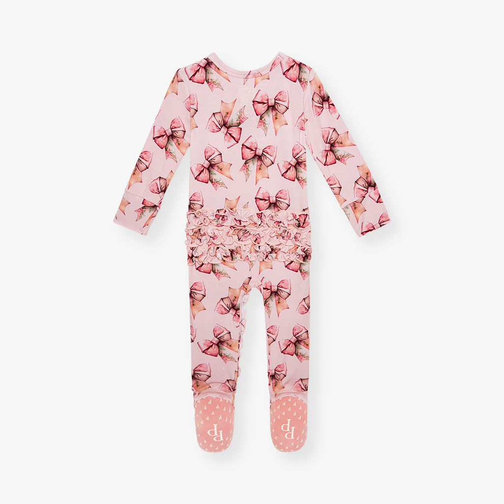 Everly Jane Footie Ruffled Zippered One Piece