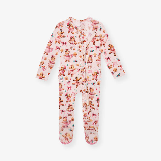 Ginger Posh Footie Ruffled Zippered One Piece