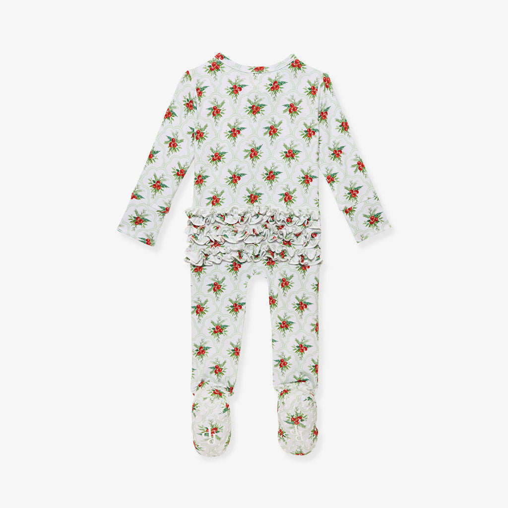 Gladys Footie Ruffled Zippered One Piece
