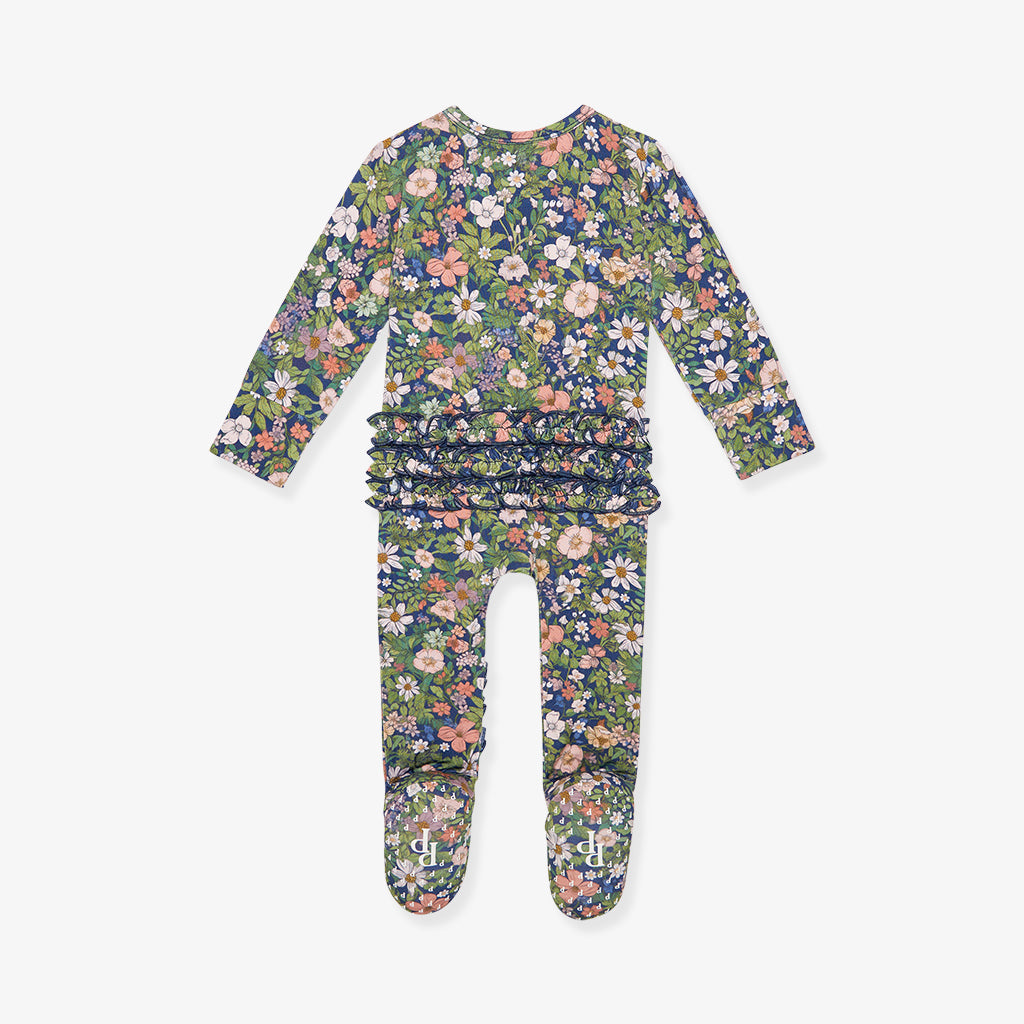 Jayla Footie Ruffled Zippered One Piece