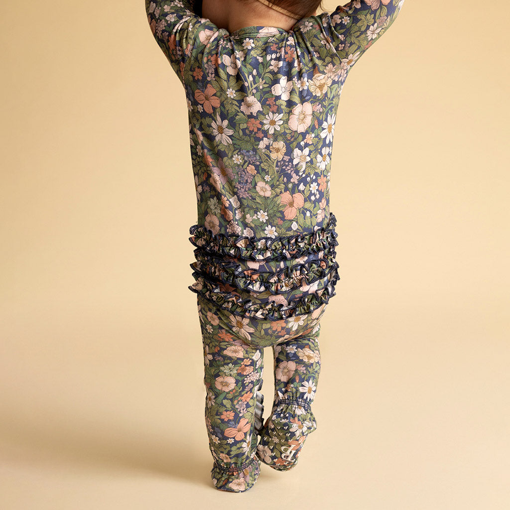Jayla Footie Ruffled Zippered One Piece