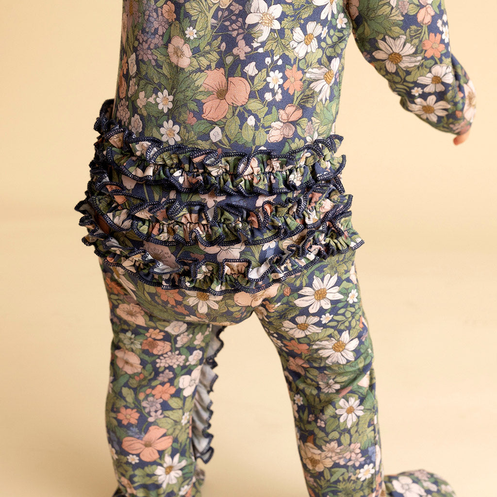 Jayla Footie Ruffled Zippered One Piece