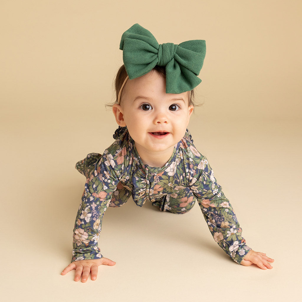 Jayla Footie Ruffled Zippered One Piece