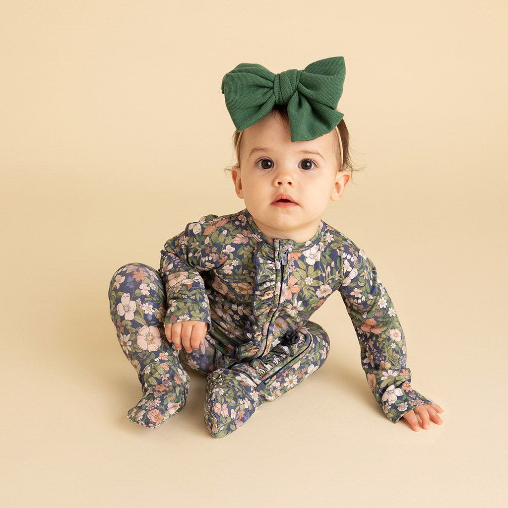 Jayla Footie Ruffled Zippered One Piece