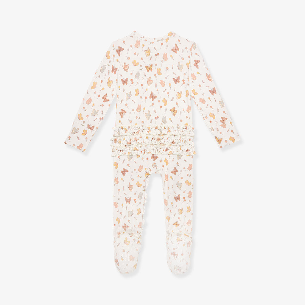 Kelcie Footie Ruffled Zippered One Piece