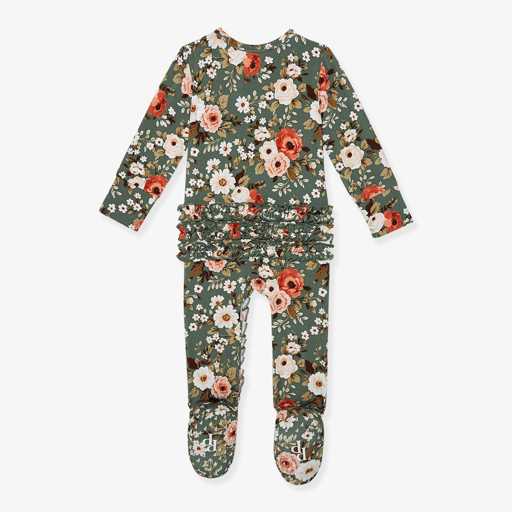 Kylee Footie Ruffled Zippered One Piece