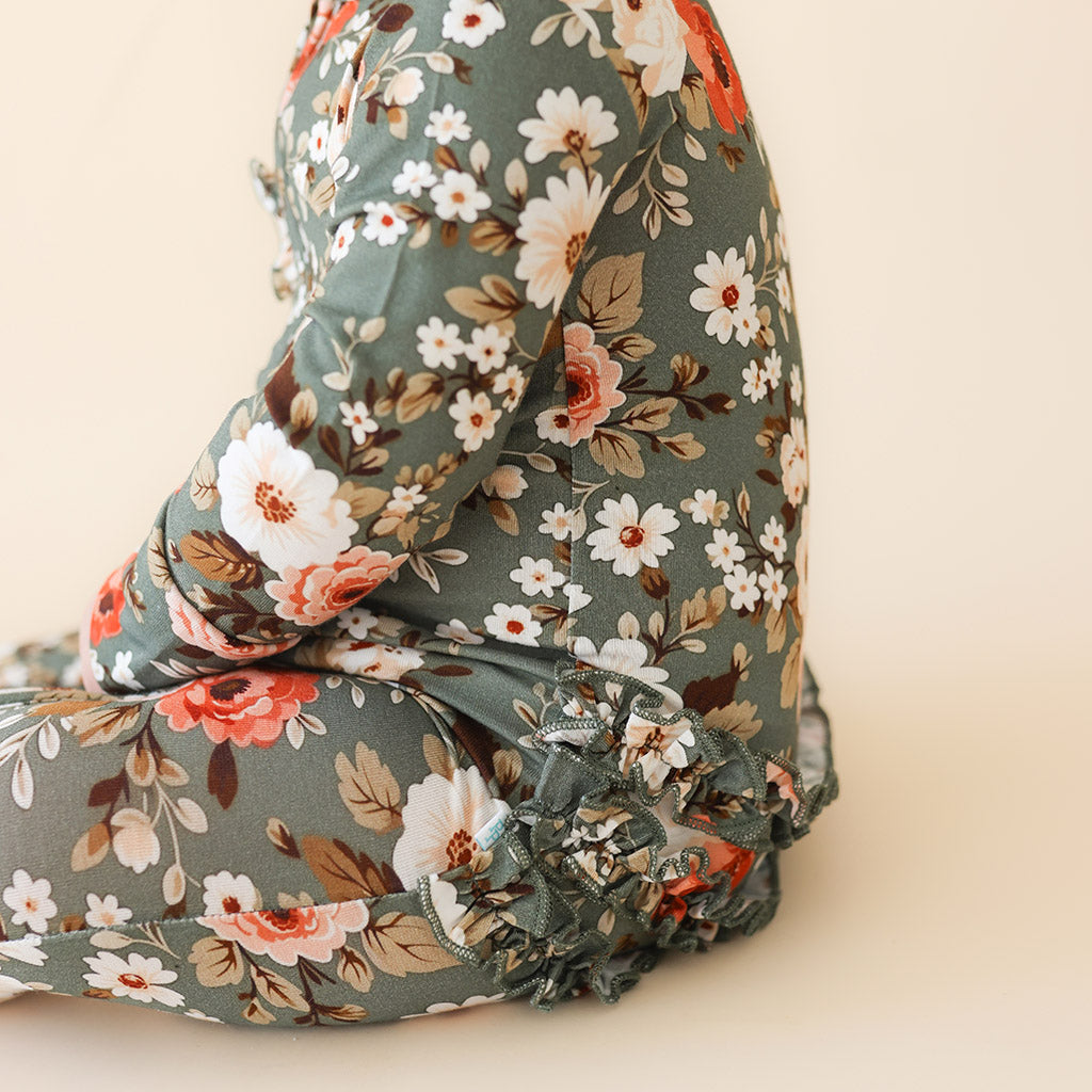 Kylee Footie Ruffled Zippered One Piece