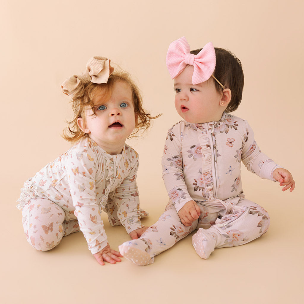 Kelcie Footie Ruffled Zippered One Piece