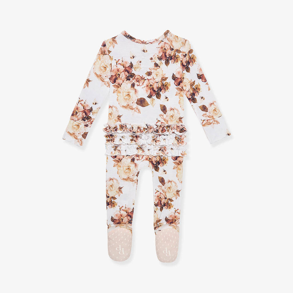 Reese Footie Ruffled Zippered One Piece