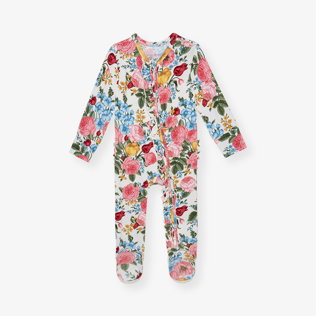 Rubina Footie Ruffled Zippered One Piece