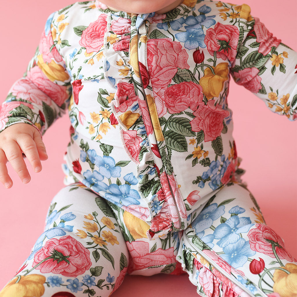 Rubina Footie Ruffled Zippered One Piece
