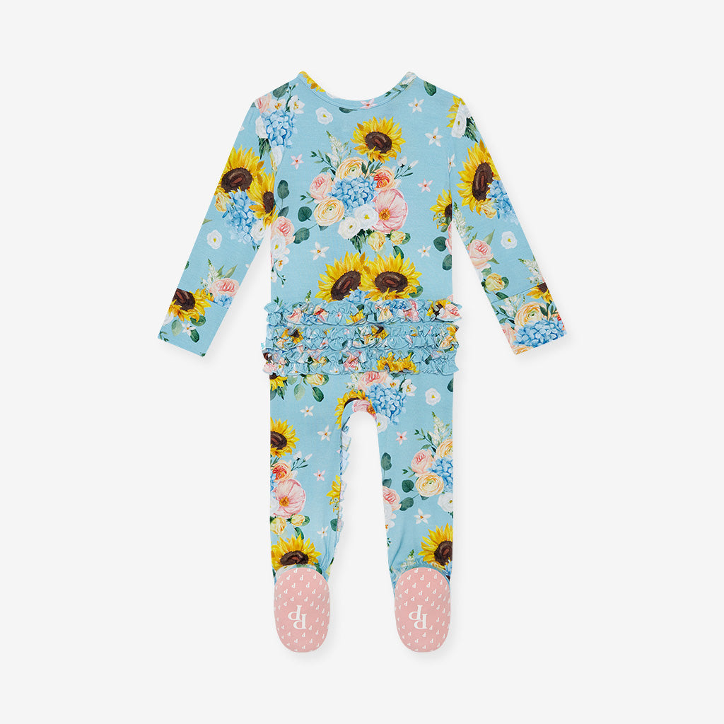 Teresa Marie Footie Ruffled Zippered One Piece