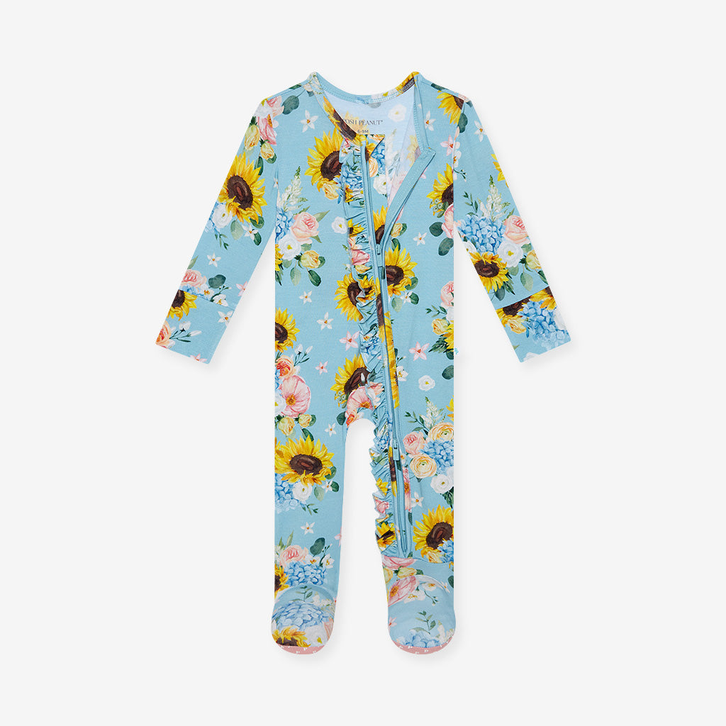 Teresa Marie Footie Ruffled Zippered One Piece