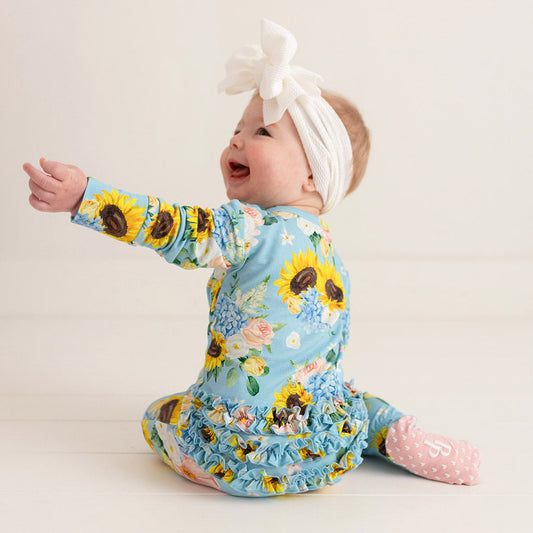 Teresa Marie Footie Ruffled Zippered One Piece