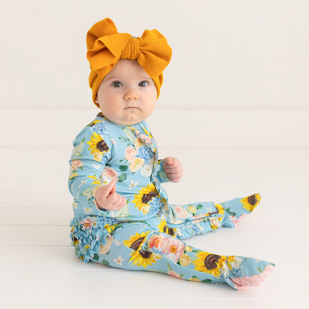 Teresa Marie Footie Ruffled Zippered One Piece