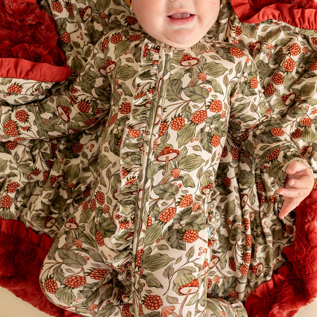 Wilda Footie Ruffled Zippered One Piece