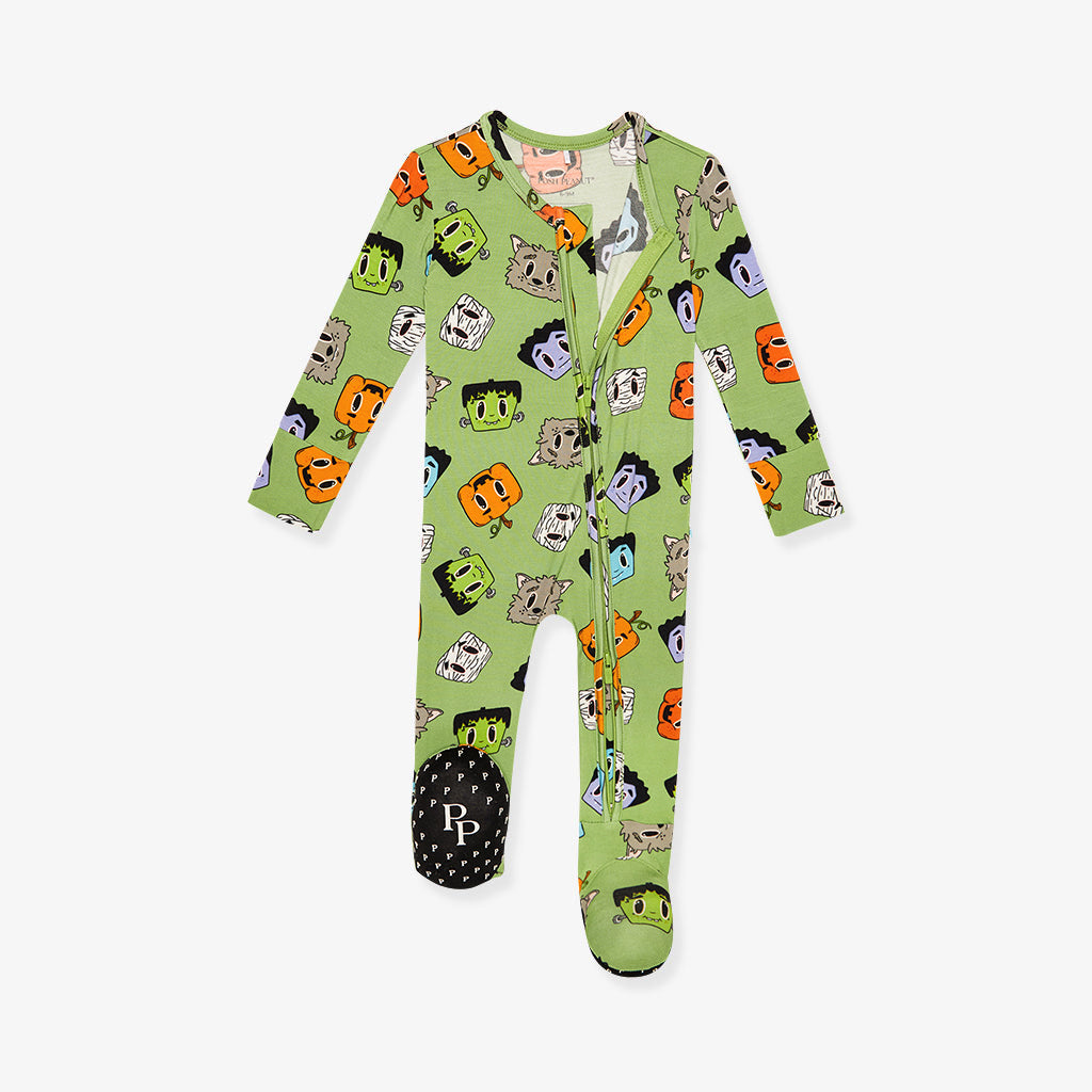 Posh Monsters Footie Zippered One Piece