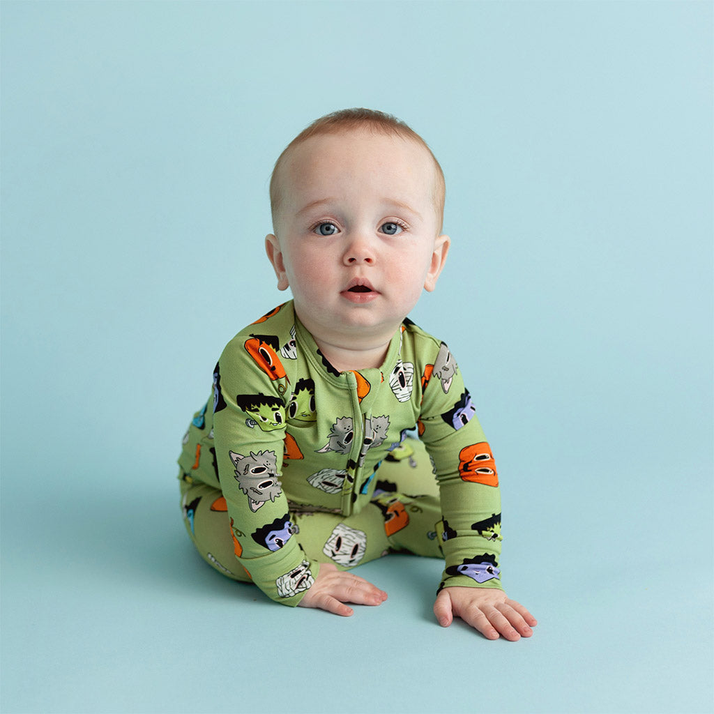 Posh Monsters Footie Zippered One Piece