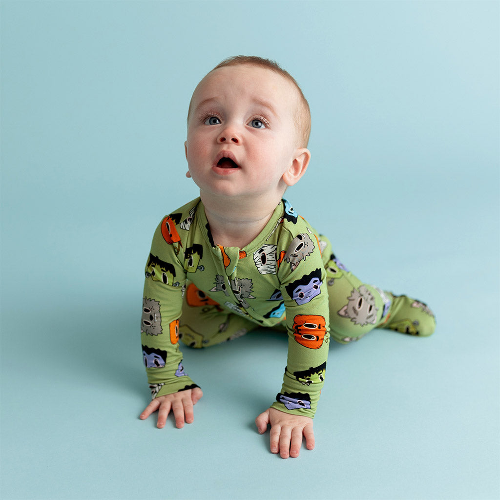 Posh Monsters Footie Zippered One Piece