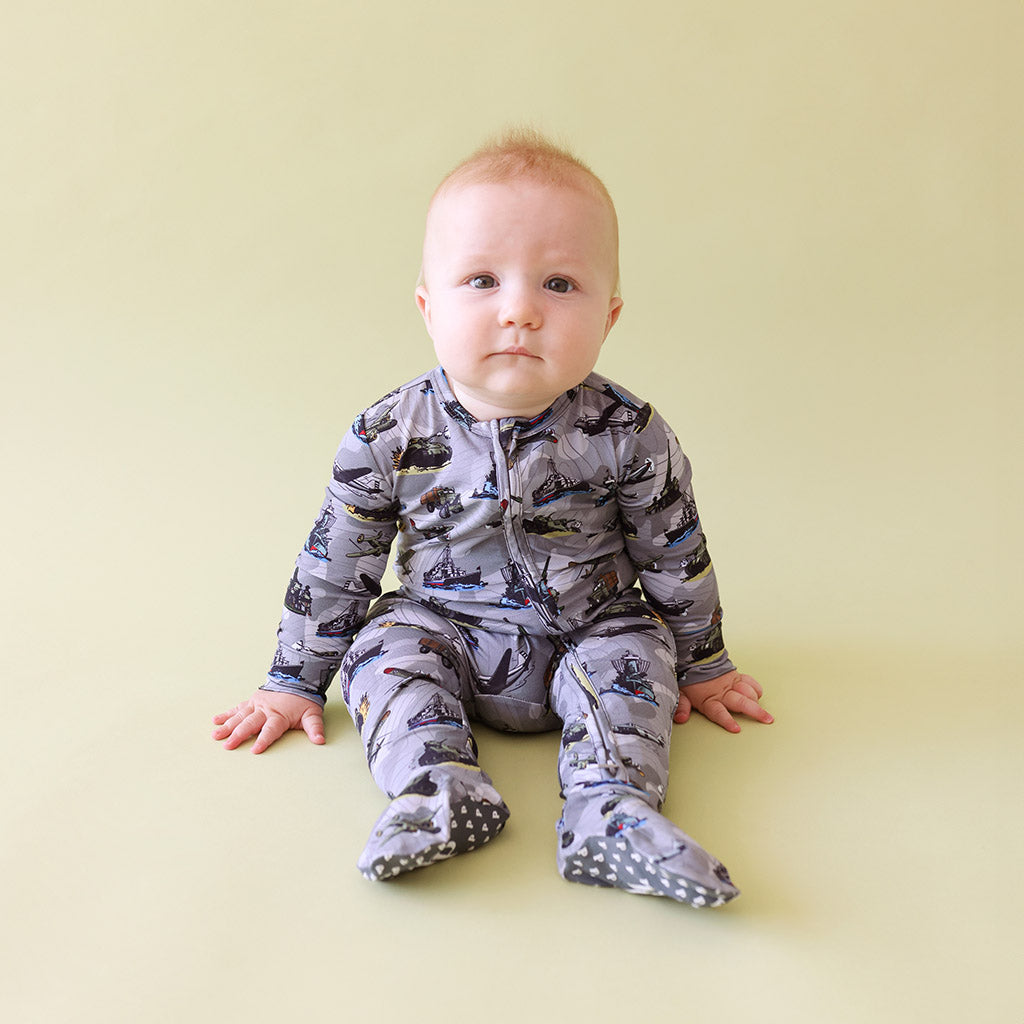 Thompson Footie Zippered One Piece