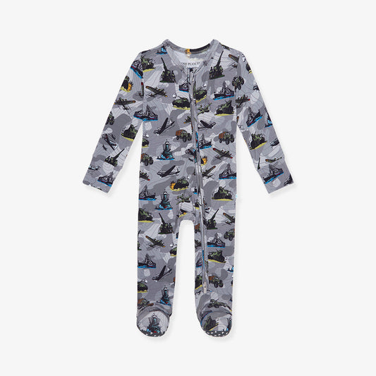 Thompson Footie Zippered One Piece