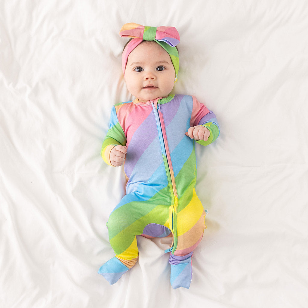 Rainbow Stripe Convertible One Piece