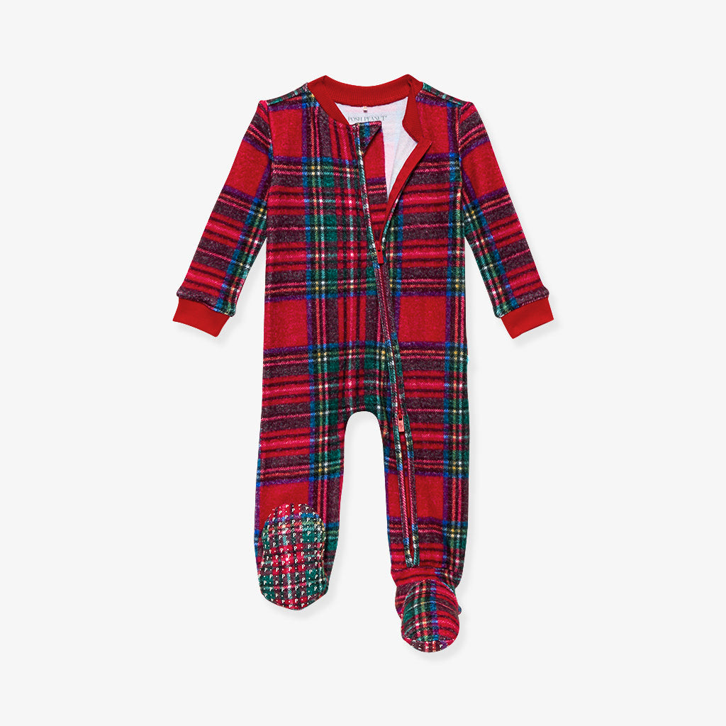 Red Tartan Plaid Pacci™ Zippered One Piece
