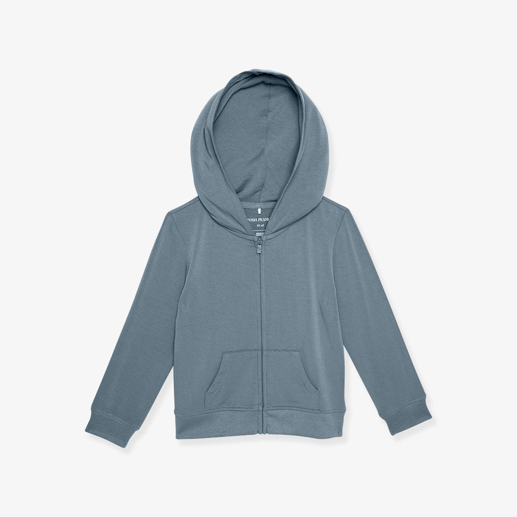 Slate French Terry Zippered Hoodie
