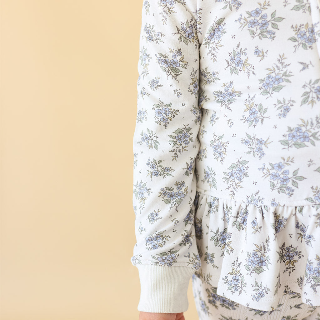 Esmerelda French Terry Ruffled Zippered Hoodie