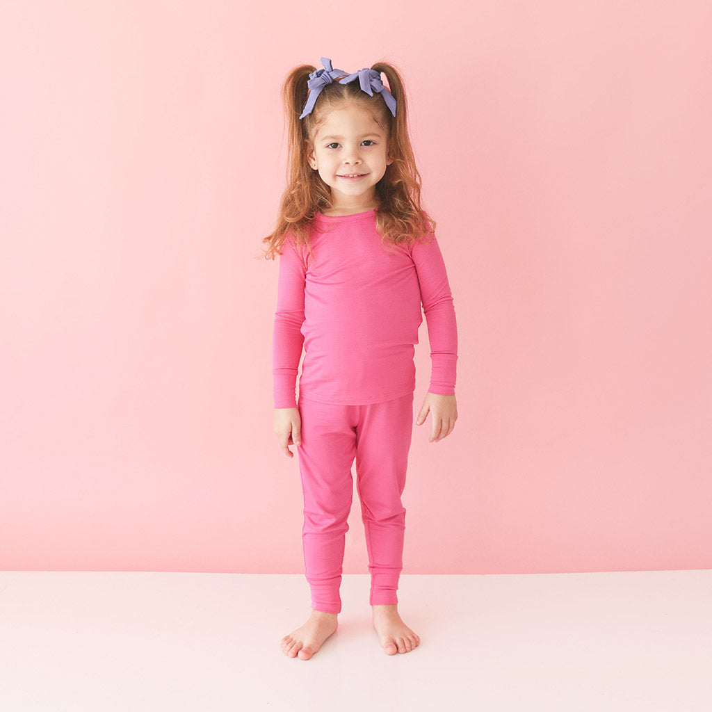 Posh Hot Pink Bow Scrunchie Set