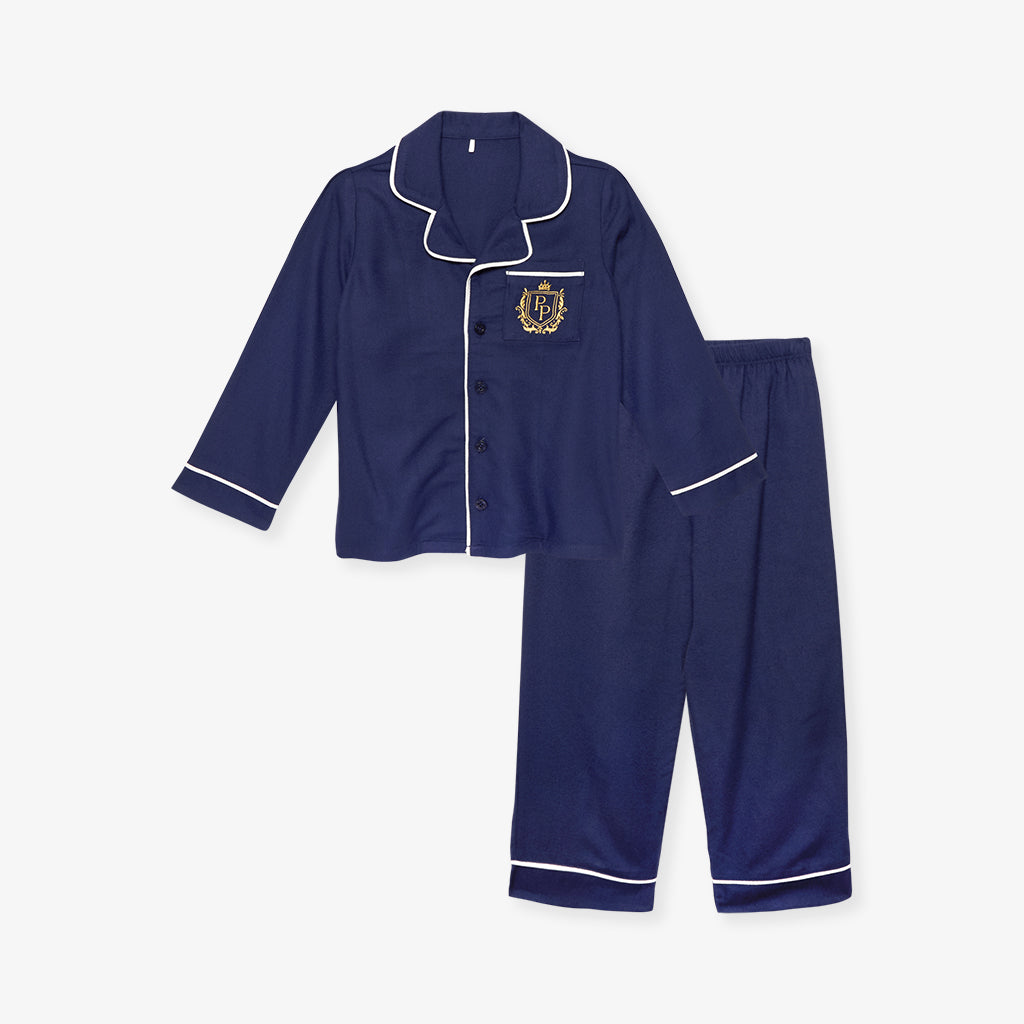 Navy Flannelette Luxe Pajama Set