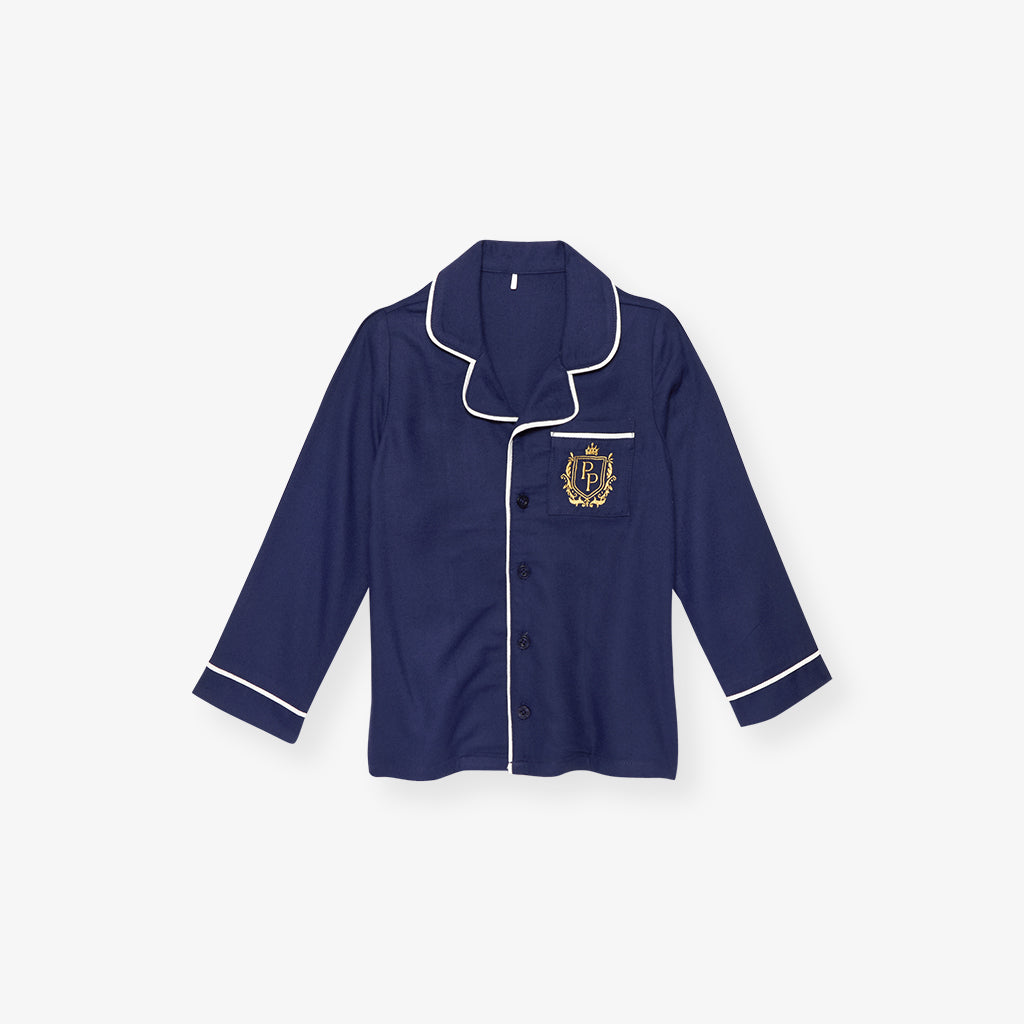 Navy Flannelette Luxe Pajama Set
