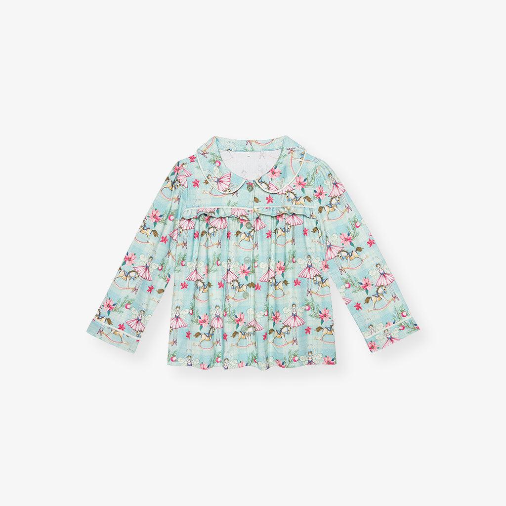 Farrah Flannelette Ruffled Pajama Set