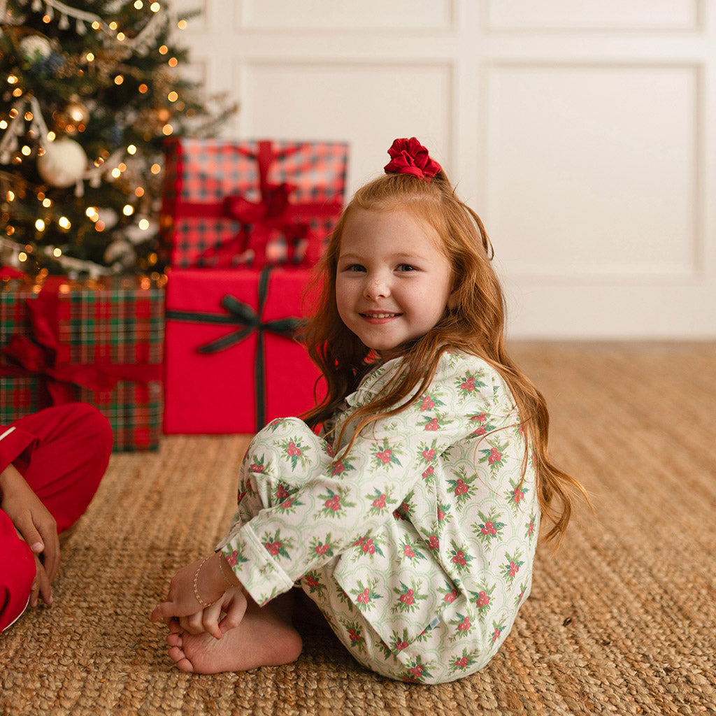 Gladys Flannelette Ruffled Pajama Set