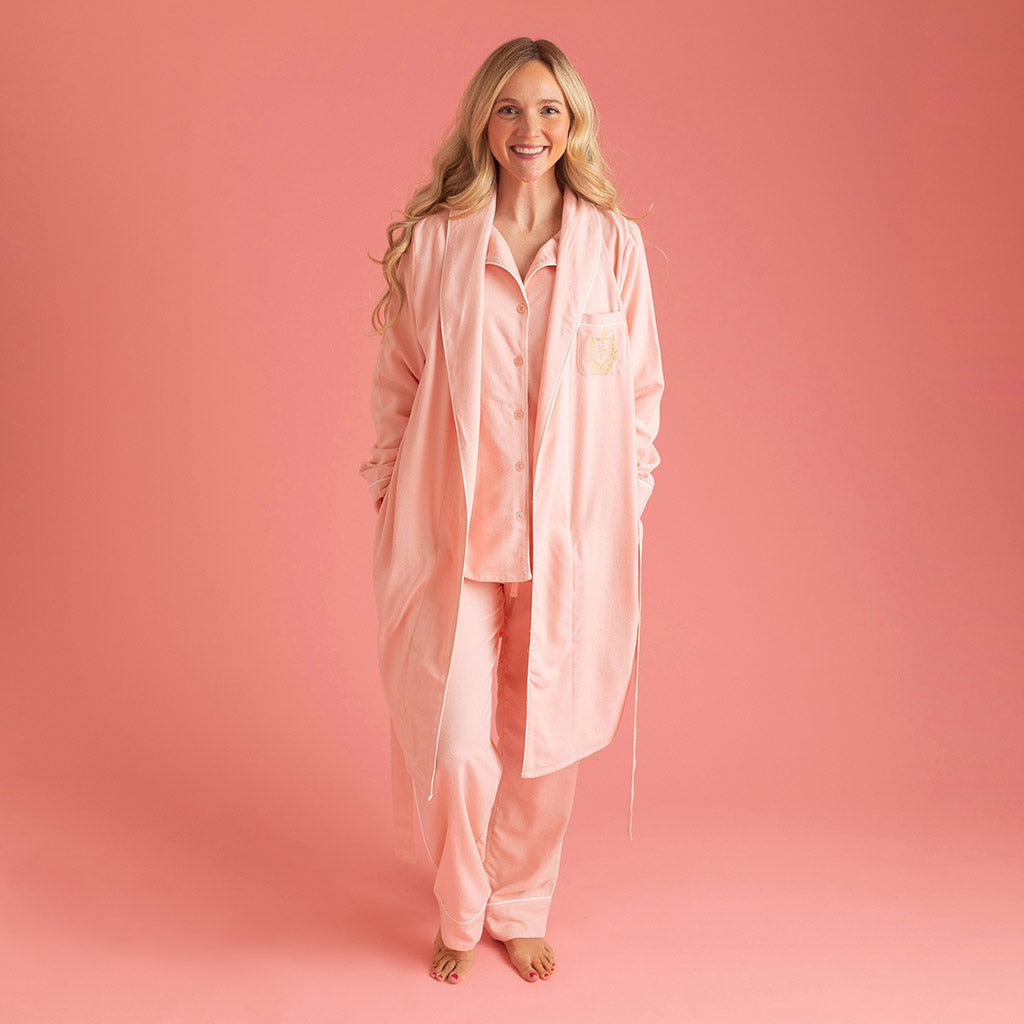 Powder Pink Flannelette Luxe Robe
