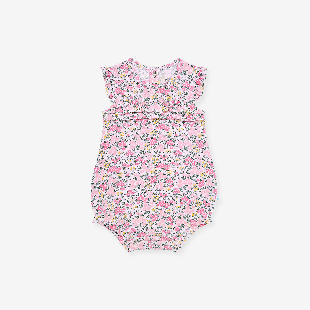 Meadow Haze Pointelle Ruffled Bubble Romper