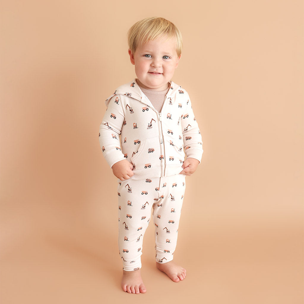 Dalton French Terry Zippered Hooded Romper