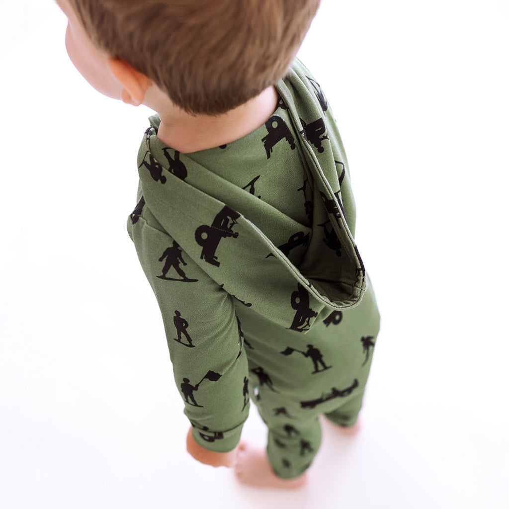 Williams French Terry Zippered Hooded Romper
