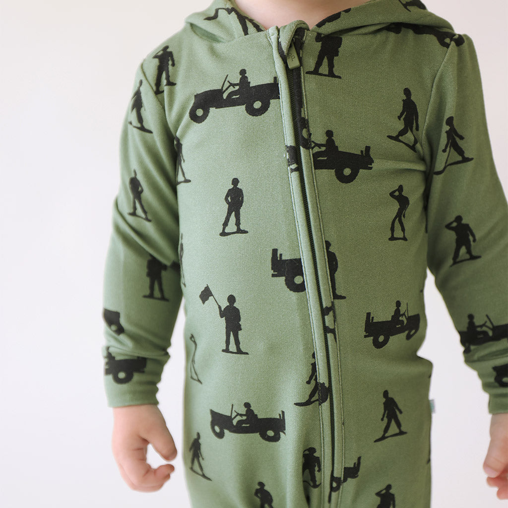 Williams French Terry Zippered Hooded Romper