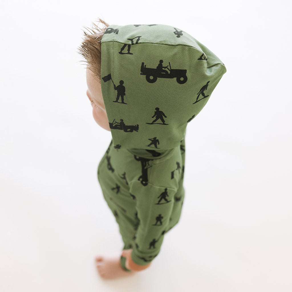 Williams French Terry Zippered Hooded Romper