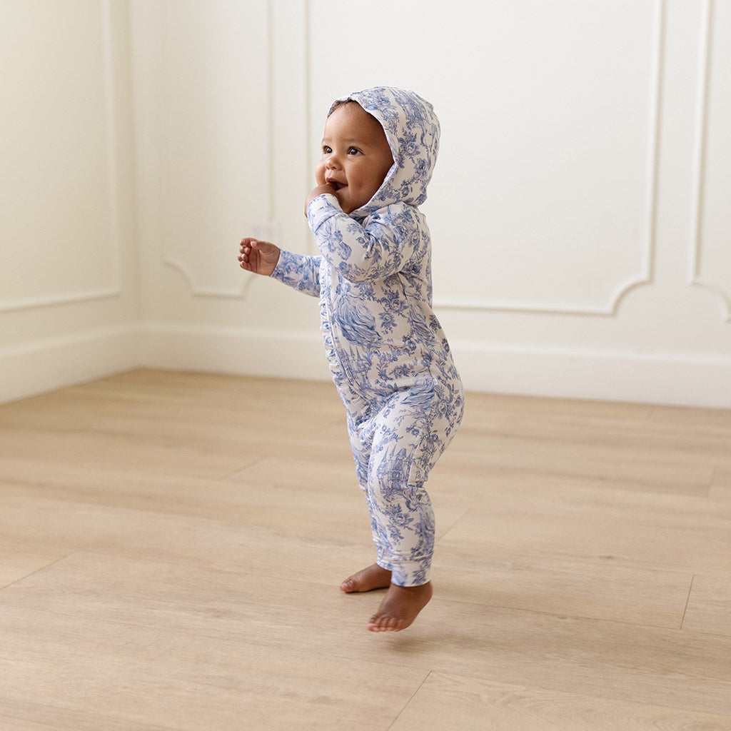Briar French Terry Hooded Ruffle Romper