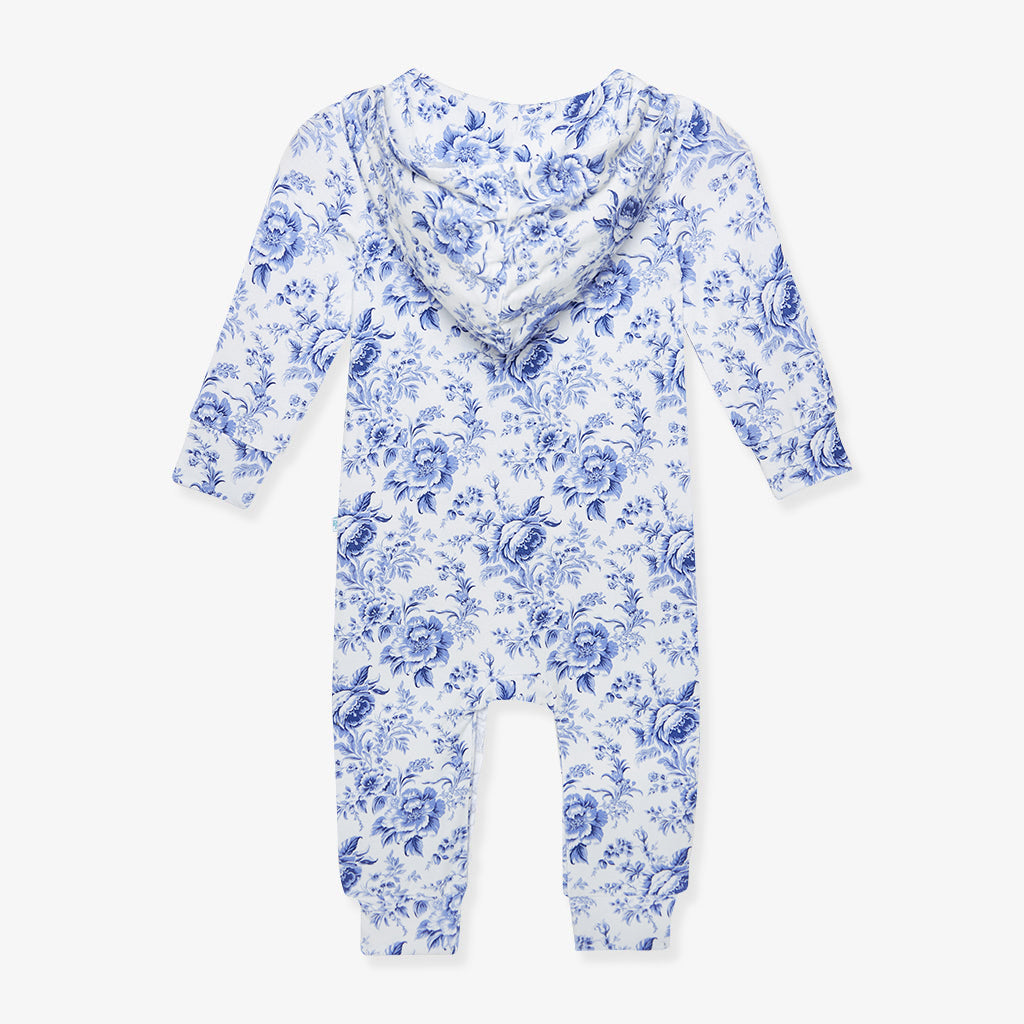 Yve French Terry Hooded Ruffle Romper