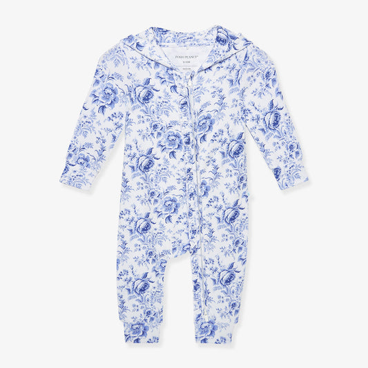 Yve French Terry Hooded Ruffle Romper