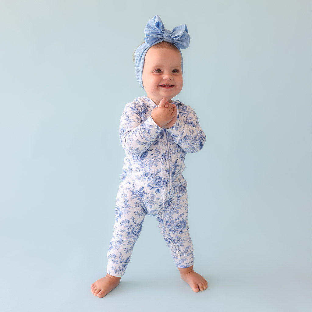Yve French Terry Hooded Ruffle Romper