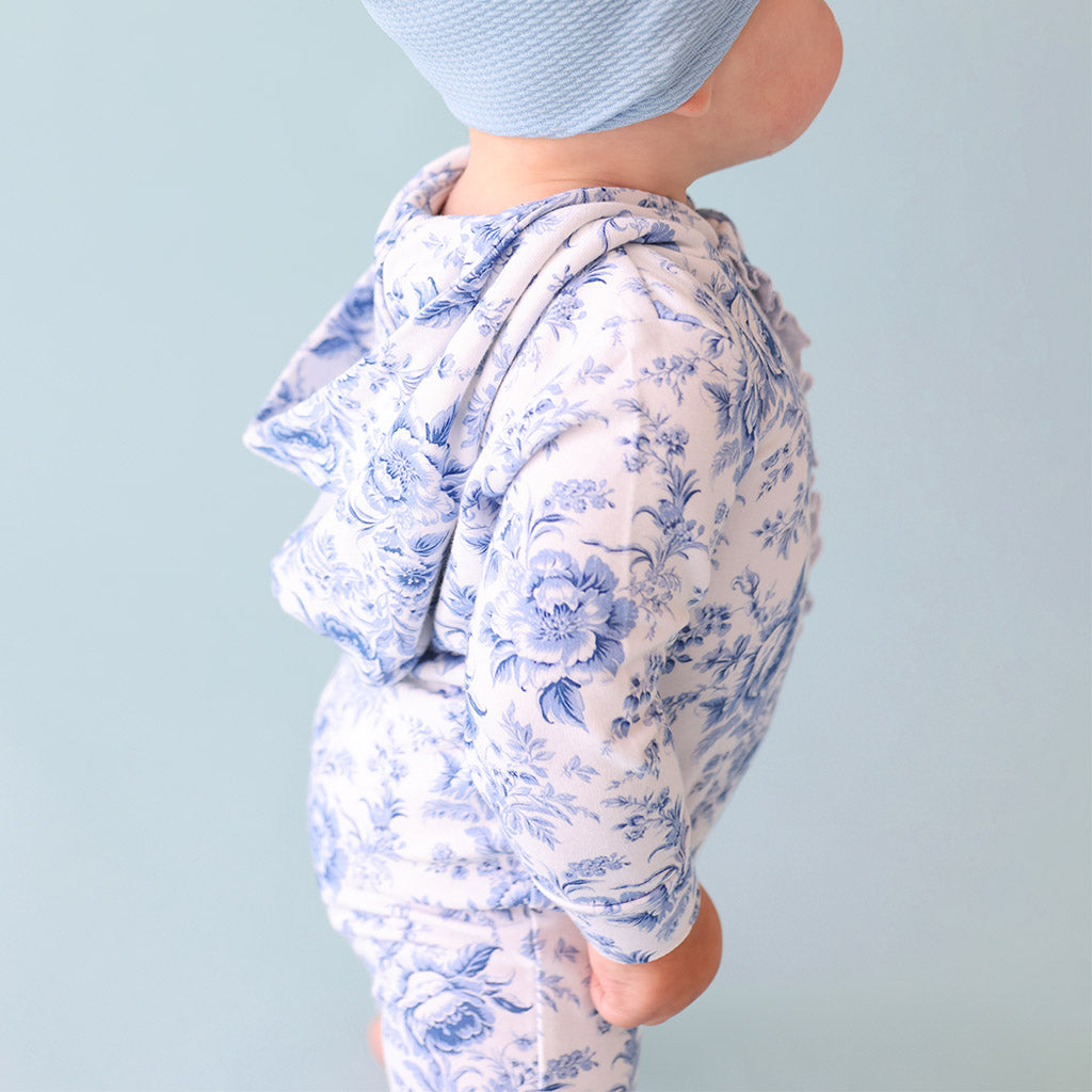 Yve French Terry Hooded Ruffle Romper