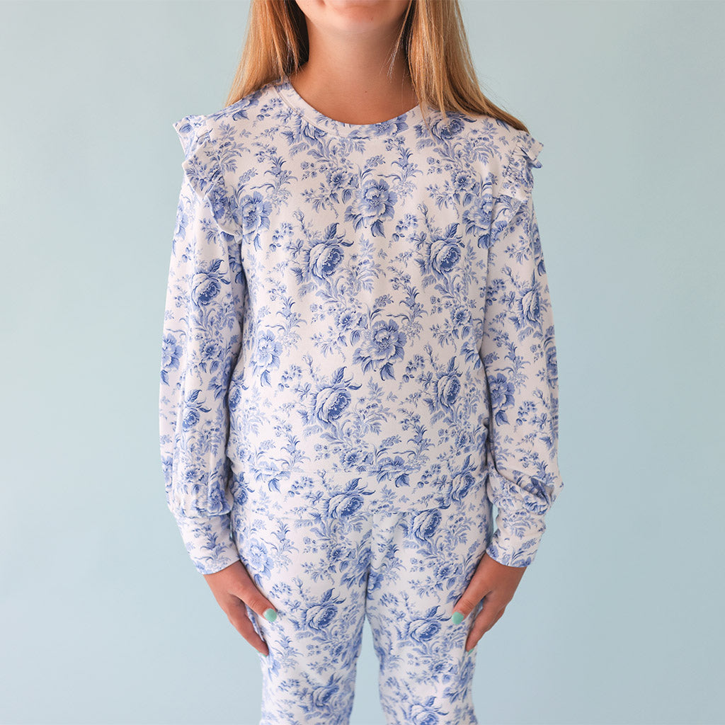 Yve French Terry Ruffled Sweatshirt