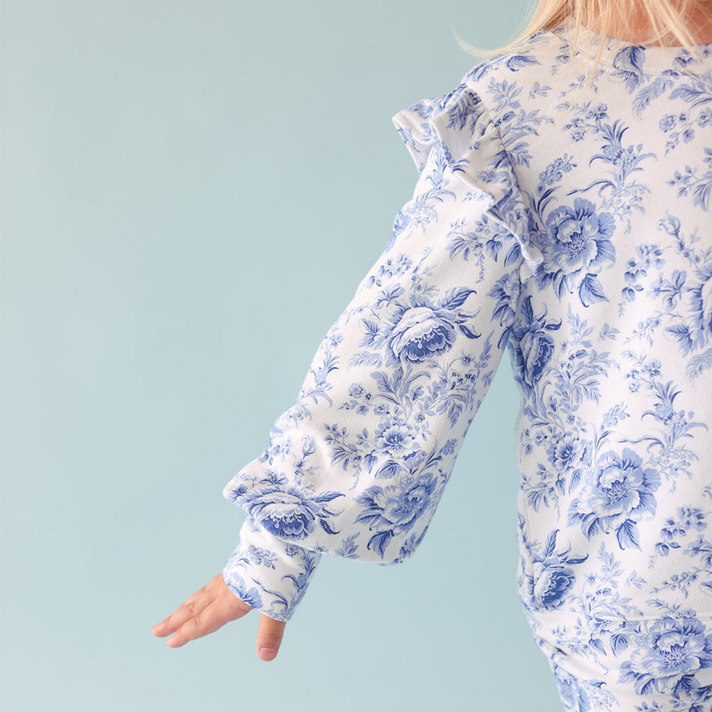 Yve French Terry Ruffled Sweatshirt