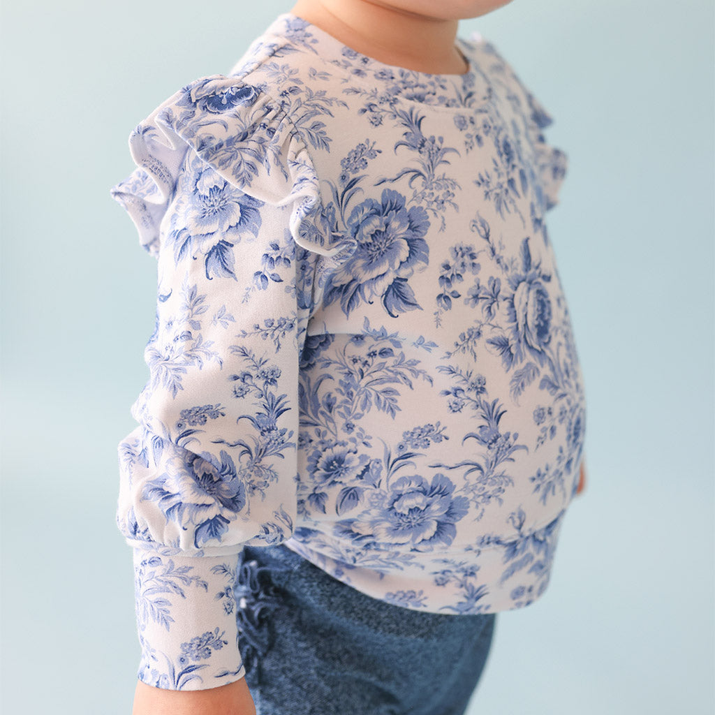 Yve French Terry Ruffled Sweatshirt