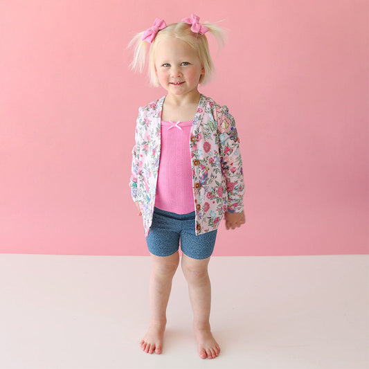 Christine French Terry Button Cardigan
