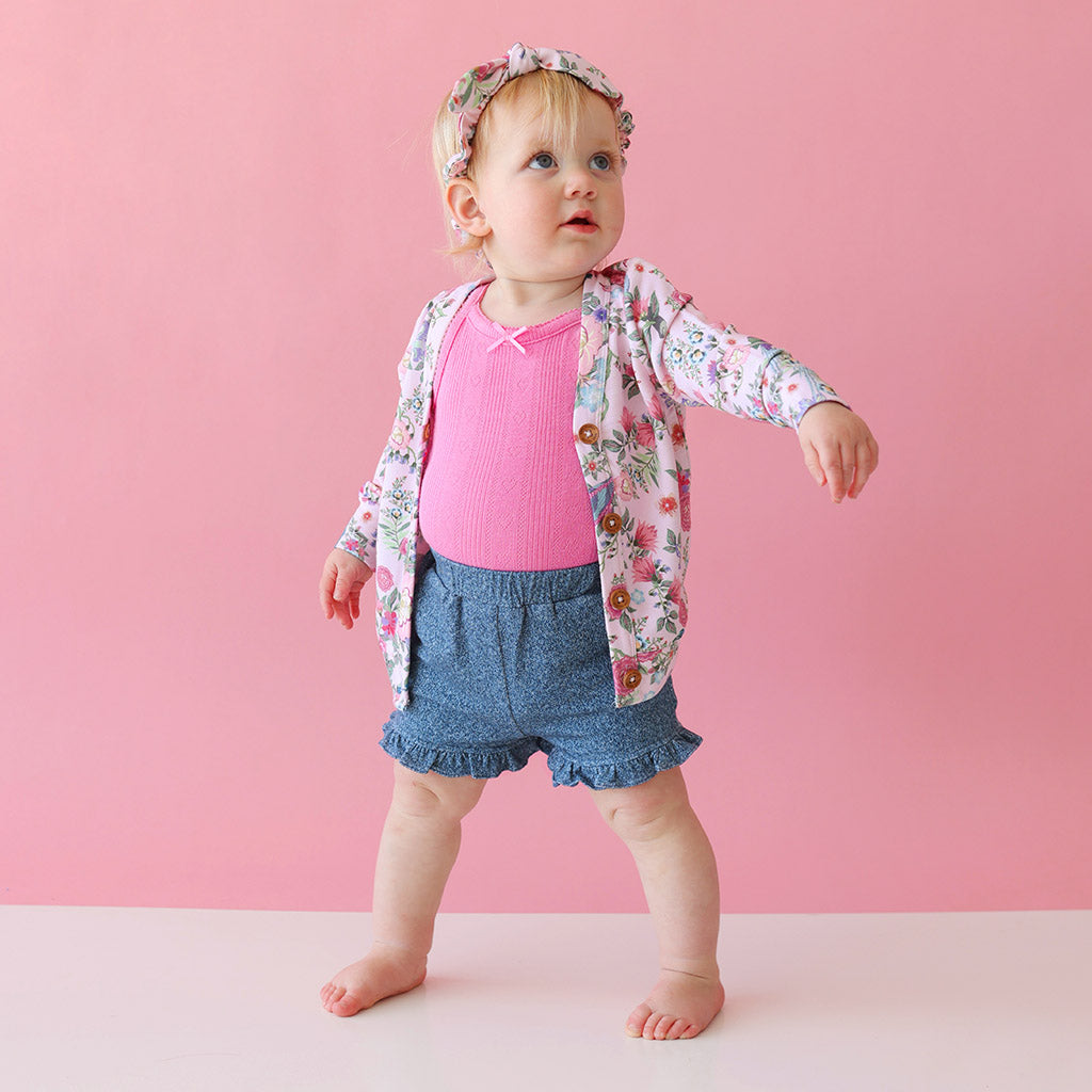 Christine French Terry Button Cardigan